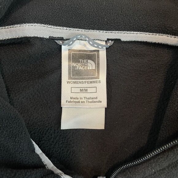 The North Face TKA 100 Pullover Women's M Black & Gray Fleece 1/4 Zip Mock Neck - Picture 3 of 16